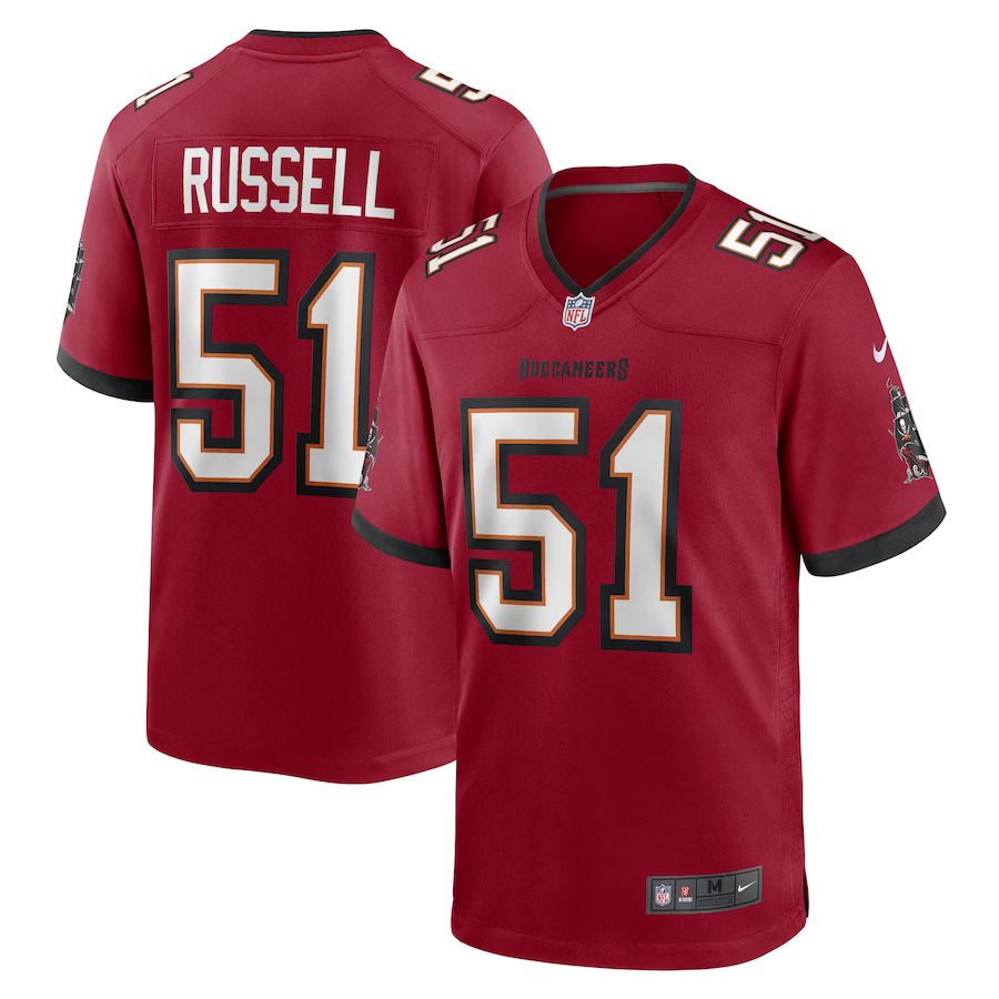 Men Tampa Bay Buccaneers #51 J.J. Russell Nike Red Game Player NFL Jersey->tampa bay buccaneers->NFL Jersey